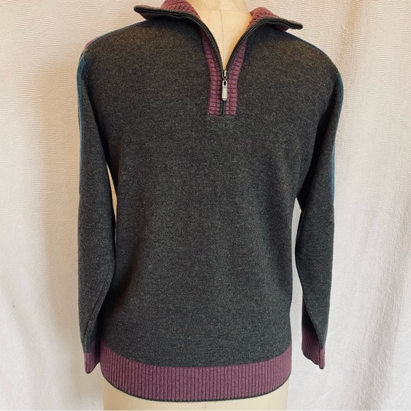 Armani mens 46 wool cashmere half zip sweater - Picture 2 of 9